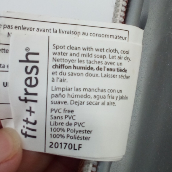 Acorn Street Fit + Fresh Insulated Lunch Box Gray Handle Drink Mesh Zip Around - Picture 4 of 8